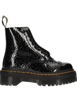 Anfibio platform Dr Martens Sinclair patent lamper da donna nero