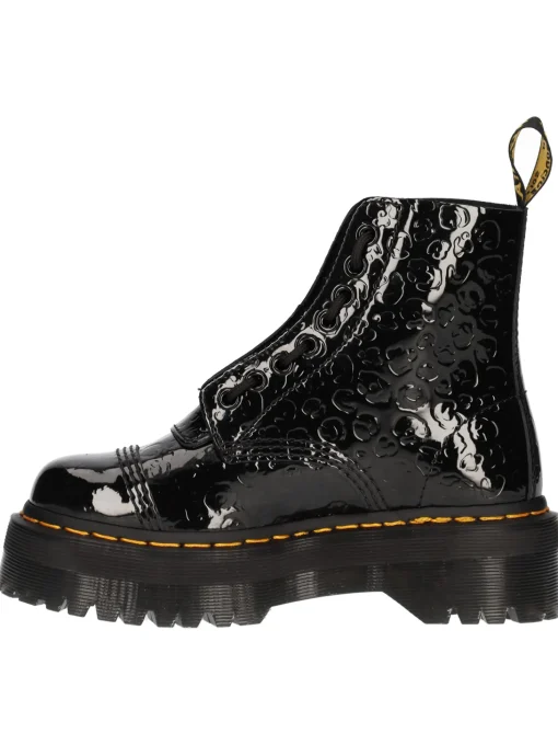 Anfibio platform Dr Martens Sinclair patent lamper da donna nero