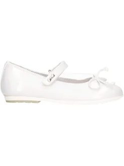 Ballerina Asso da bambina bianco perla glitter
