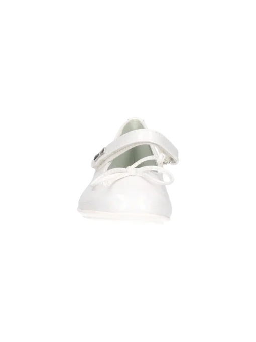 Ballerina Asso da bambina bianco perla glitter