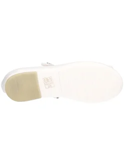 Ballerina Asso da bambina bianco perla glitter