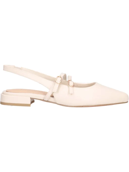 Ballerina con tacco basso Marco Tozzi Vegan da donna avorio