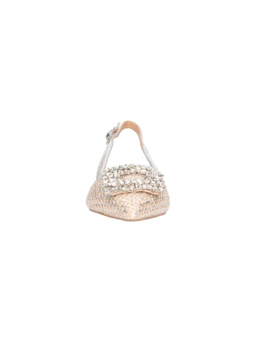 Ballerina con tacco basso Ferre da donna argento
