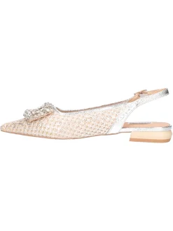 Ballerina con tacco basso Ferre da donna argento