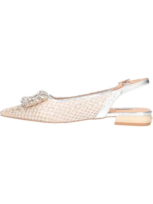 Ballerina con tacco basso Ferre da donna argento