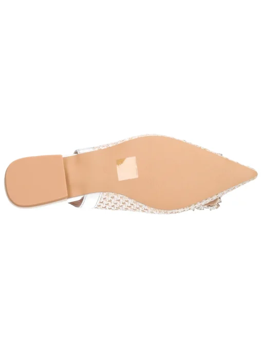 Ballerina con tacco basso Ferre da donna argento