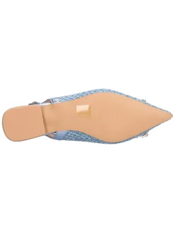 Ballerina con tacco basso Ferre da donna azzurra