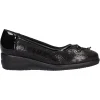Ballerina con zeppa bassa Confort da donna nera