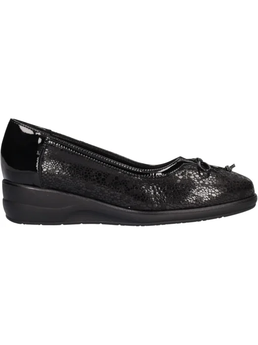 Ballerina con zeppa bassa Confort da donna nera