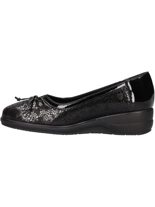 Ballerina con zeppa bassa Confort da donna nera