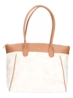 Borsa shopping Alviero Martini 1a Classe da donna bianca