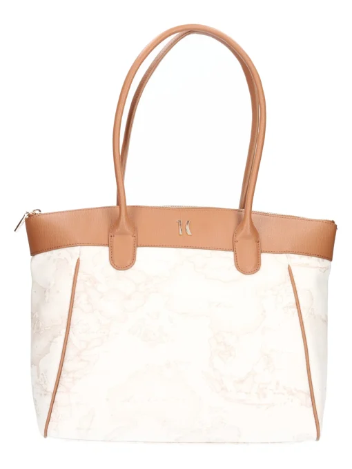 Borsa shopping Alviero Martini 1a Classe da donna bianca