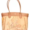 Borsa shopping Alviero Martini 1a Classe da donna cuoio
