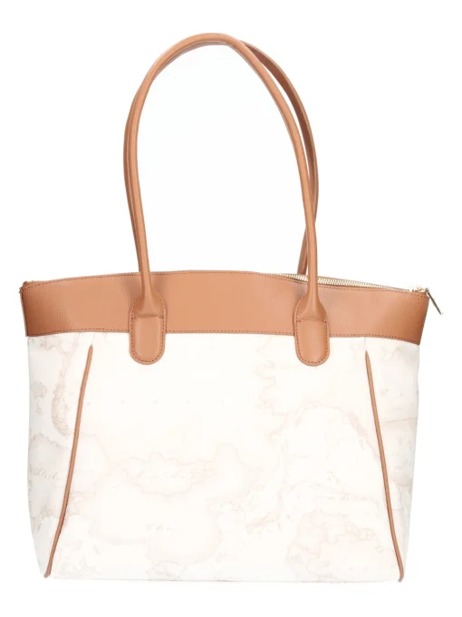 Borsa shopping Alviero Martini 1a Classe da donna bianca