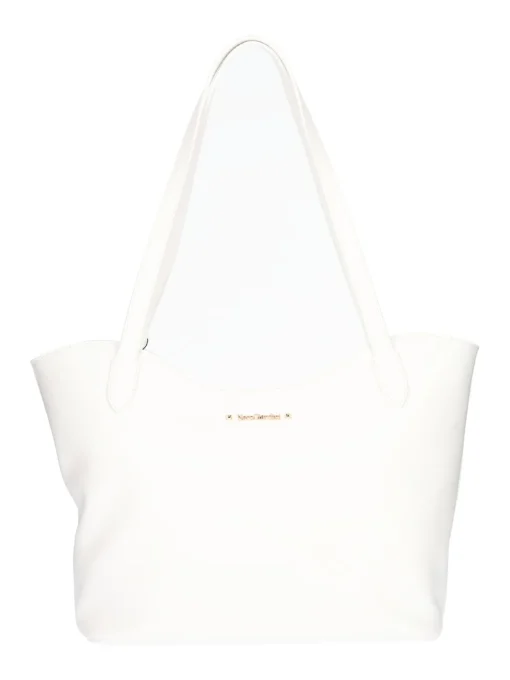 Borsa shopping Nero Giardini da donna bianca