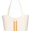 Borsa shopping Nero Giardini da donna beige