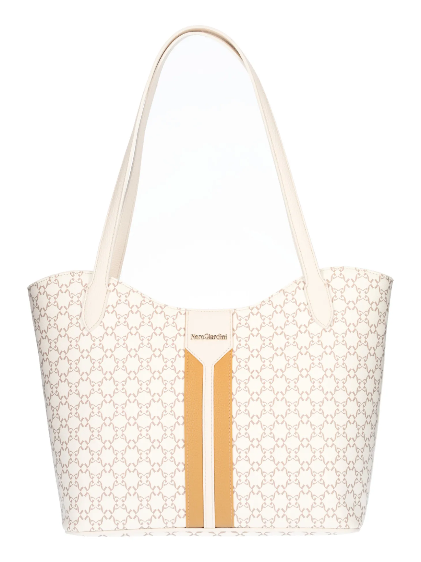 Borsa shopping Nero Giardini da donna beige