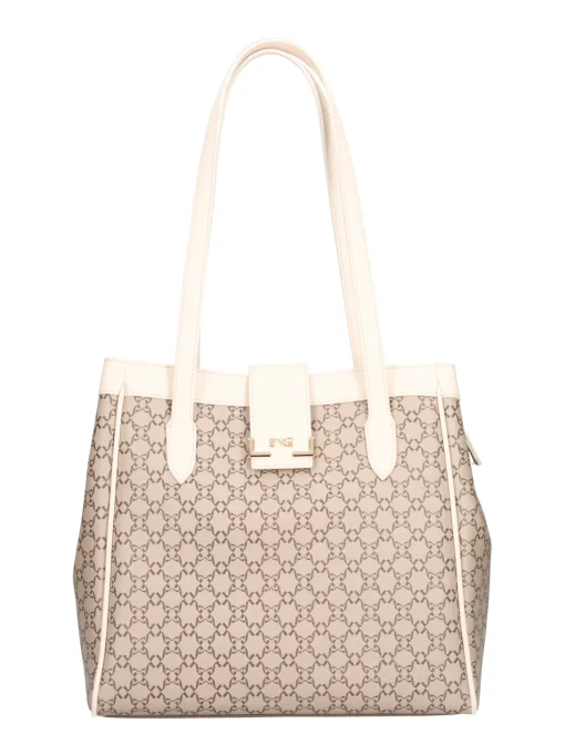 Borsa shopping Nero Giardini da donna taupe