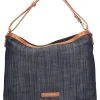 Borsa shopping Nero Giardini da donna blu denim