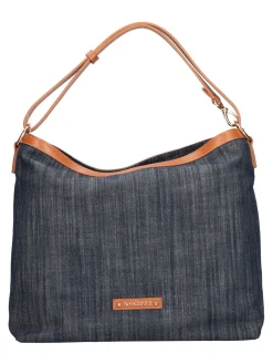 Borsa shopping Nero Giardini da donna blu denim