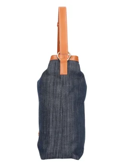 Borsa shopping Nero Giardini da donna blu denim