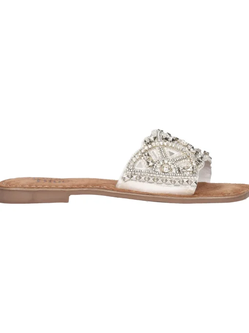 Ciabatta Alma Blue da donna bianco/argento