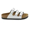 Ciabatta argento Birkenstock donna Linea "Florida"