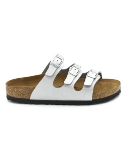 Ciabatta argento Birkenstock donna Linea "Florida"