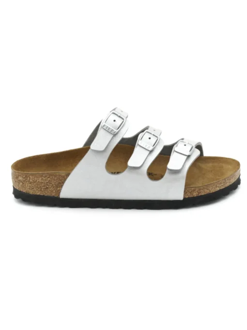 Ciabatta argento Birkenstock donna Linea "Florida"