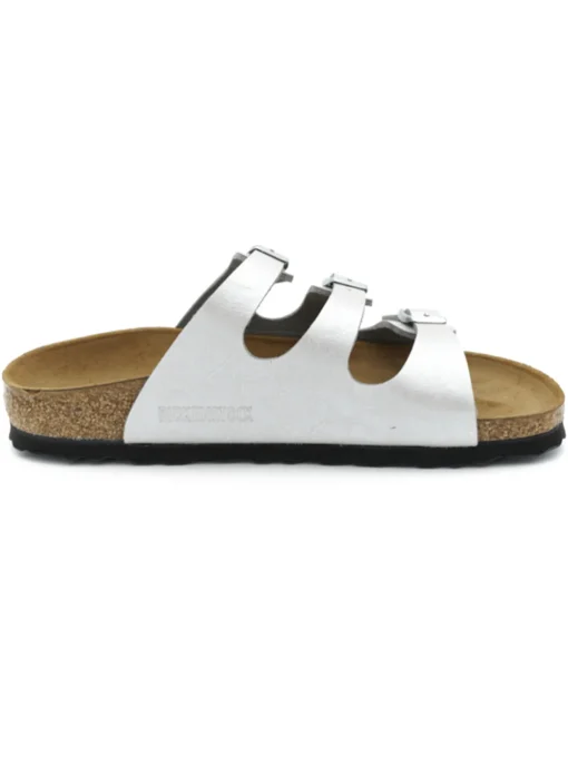 Ciabatta argento Birkenstock donna Linea "Florida"