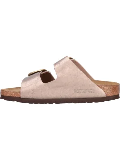 Ciabatta Birkenstock Arizona da donna taupe laminata