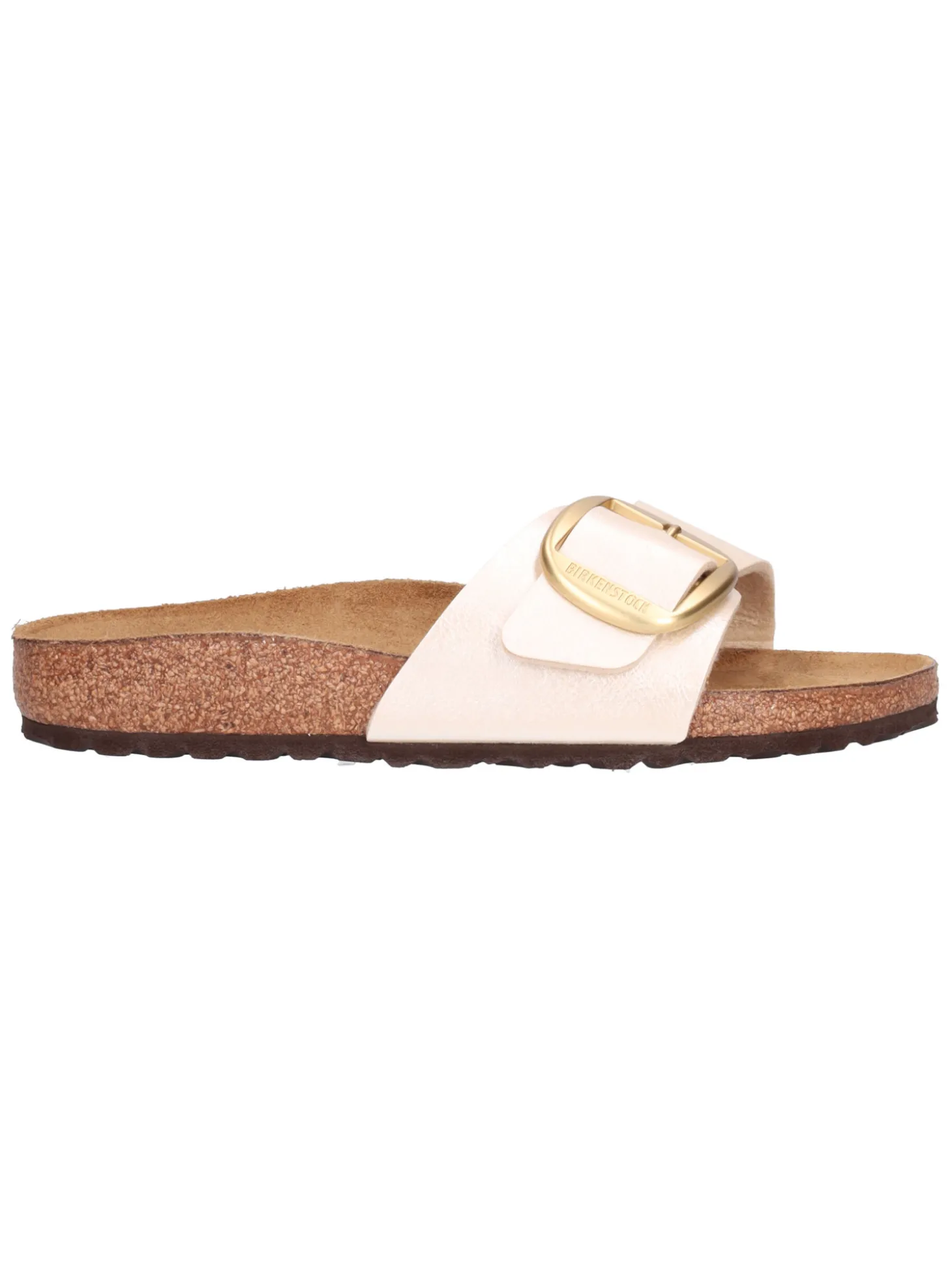 Ciabatta Birkenstock Madrid da donna laminata avorio
