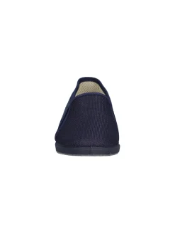 Ciabatta chiusa con zeppa bassa Davema da donna blu