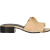 Ciabatta con tacco Bueno da donna beige