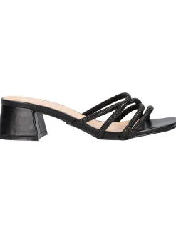 Ciabatta con tacco largo Keys da donna nera