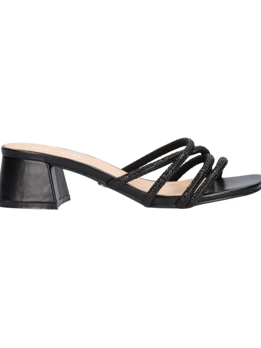 Ciabatta con tacco largo Keys da donna nera