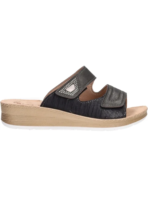 Ciabatta con zeppa bassa Inblu da donna nera
