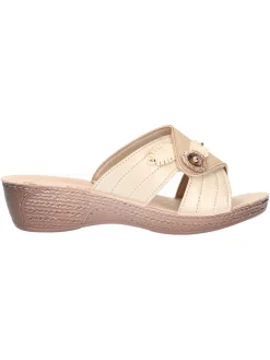 Ciabatta con zeppa bassa Inblu da donna beige