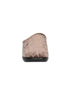 Ciabatta con zeppa bassa Fly Flot da donna taupe
