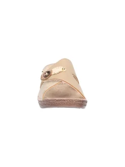 Ciabatta con zeppa bassa Inblu da donna beige