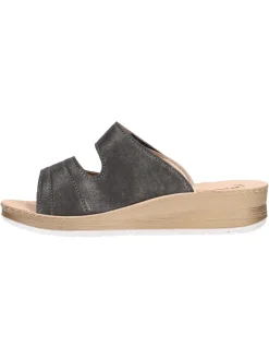 Ciabatta con zeppa bassa Inblu da donna nera