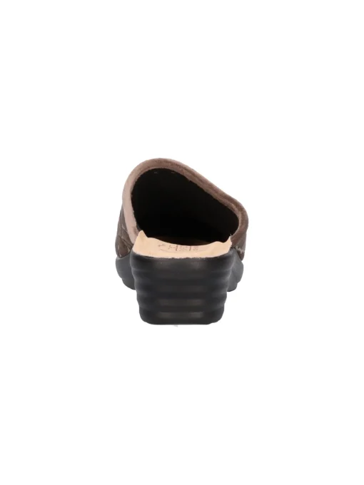 Ciabatta con zeppa bassa Fly Flot da donna taupe