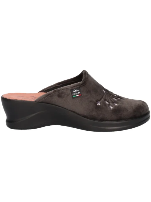 Ciabatta con zeppa Fly Flot da donna grigia