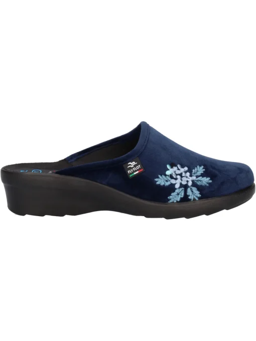Ciabatta con zeppa Fly Flot da donna blu