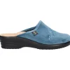 Ciabatta con zeppa Fly Flot da donna azzurra
