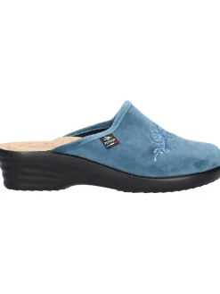 Ciabatta con zeppa Fly Flot da donna azzurra