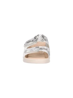 Ciabatta con zeppa Fly Flot da donna bianca