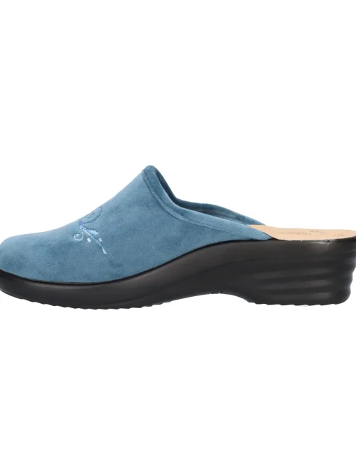 Ciabatta con zeppa Fly Flot da donna azzurra
