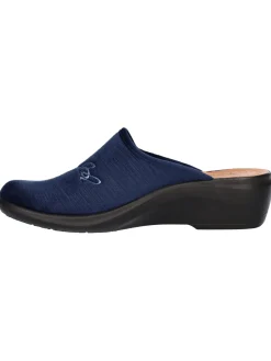 Ciabatta con zeppa Fly Flot da donna blu