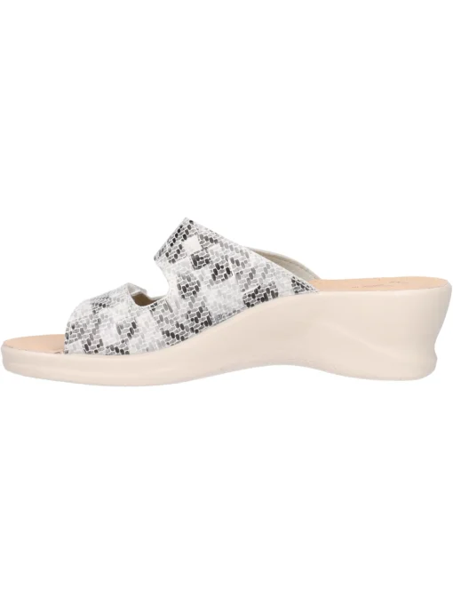 Ciabatta con zeppa Fly Flot da donna bianca